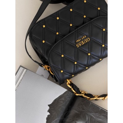 Сумка жіноча Guess Triana Flap Shoulder чорний через плече Гесс Тріана