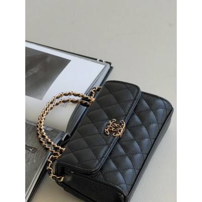 Сумка жіноча Chanel mini чорний клатч Шанель