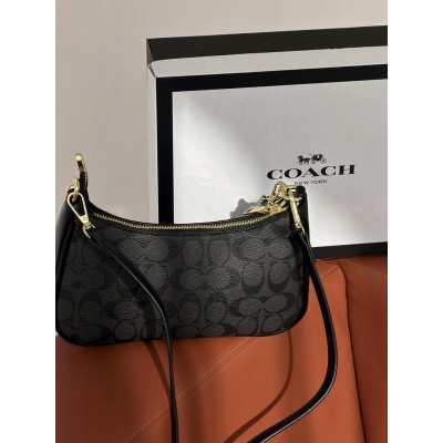 Сумка жіноча Coach Bolso de hombro Teri чорний через плече Коуч