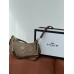 Женская сумка Coach Bolso de hombro Teri бежевый+ коричневый через плече Коуч