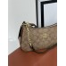 Женская сумка Coach Bolso de hombro Teri бежевый+ коричневый через плече Коуч