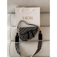 Женская сумка Dior Saddle Bag черный через плече Кристиан Диор седло