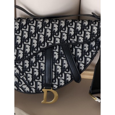 Женская сумка Dior Saddle Bag черный через плече Кристиан Диор седло