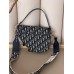 Жіноча сумка Dior Saddle Bag синій через плече Крістіан Діор сідло