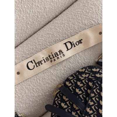 Жіноча сумка Dior Saddle Bag синій через плече Крістіан Діор сідло