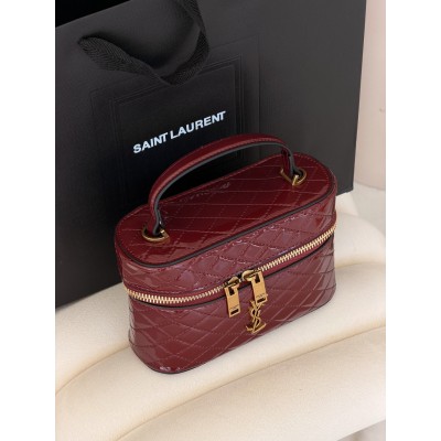 Сумка женская Yves Saint Laurent Gaby Vanity Bag бордовый через плече Ив Сен-Лоран