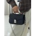 Жіноча сумка Луї Вітон темно-синій міні на плечі Louis Vuitton Pochette Metis East West