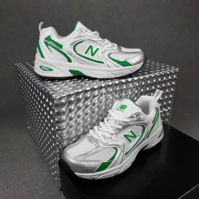 New Balance 530 Білі з зеленим, Розмір 36