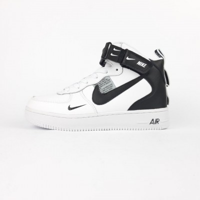 Nike Air Force 1 Mid ´07 LV8 высокие на липучке Белые с черным, Размер 36 Nike Air Force 1 Mid ´07 LV8 высокие на липучке Белые с черным, Размер 36