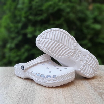 Crocs білі з логотипом, Розмір 37