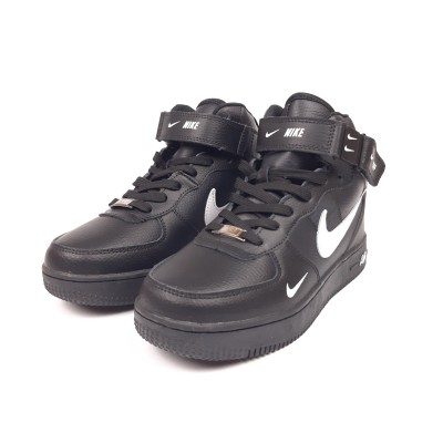 Nike Air Force 1 Mid ´07 LV8 черные с белым, Размер 40