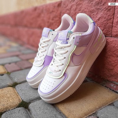 Nike Air Force 1 Shadow бежевые с сиреневым, Размер 36