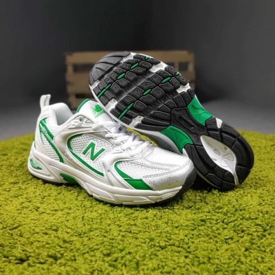 New Balance 530 Білі з зеленим, Розмір 36