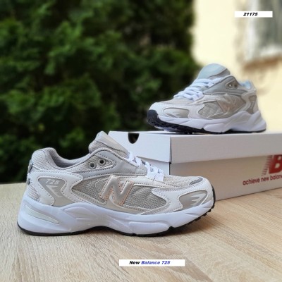New Balance 725 білі з сірим та пудрой, Розмір 36