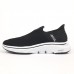 Skechers Slip-INS GO WALK тапкі мокасіни сліпони чорні з білим, Розмір 41