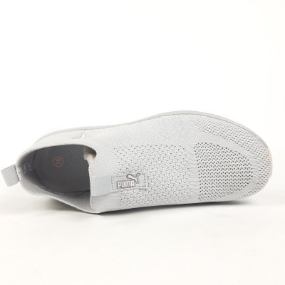 Puma Slip-On Knit слипоны тапкие мокасины серые с розовым, Размер 41