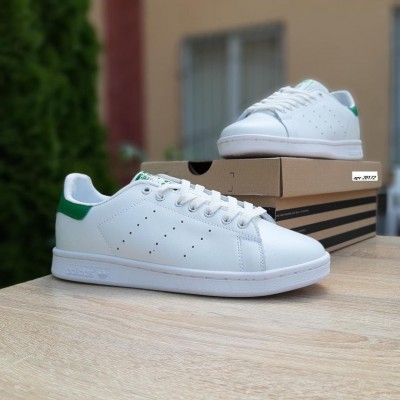 Adidas Stan Smith белые с зеленым, Размер 39