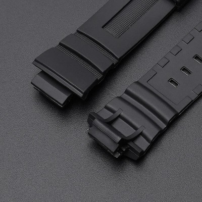 Ремінець для Casio G-Shock AW-282B/590/591/5230, AWG-M100/M101, G-7700/7710 Dark Blue Silver