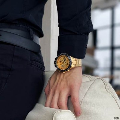 Winner 8067 Gold-Black-Gold Red Cristal