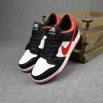 Nike SB Dunk Low Pro Белые с черным с красным, Размер 36