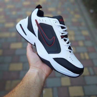 Nike AIR Monarch білі з чорним та червоним шкіра Великани, Розмір 38