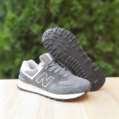 New Balance 574 Classic серые с белым, Размер 37