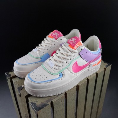 Nike Air Force 1 Shadow бежеві з малиною, Розмір 37