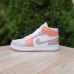Nike Air Jordan 1 mid белые с бежевым и пудрой, Размер 38