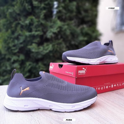 PUMA тапкі мокасіни сліпони сірі з помаранчевим, Розмір 46