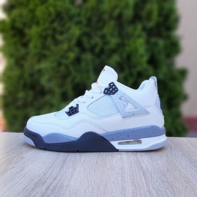 Nike Air Jordan 4 Білі з чорносірим, Розмір 43 Nike Air Jordan 4 Білі з чорносірим, Розмір 43