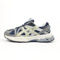 Asics Gel-kahana 8 сірі з бежевим та синім, Розмір 41