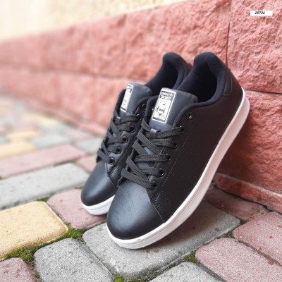 Adidas Stan Smith Чорні на білій, Розмір 36