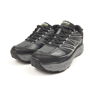 HOKA Mafate Speed 2 черные с белым на серой, Размер 46