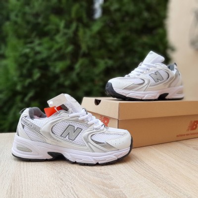 New Balance 530 білі з сріблом, Розмір 38