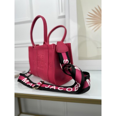 Сумка жіноча Марк Джейкобс малиновий шопер Marc Jacobs Tote Bag шоппер міні