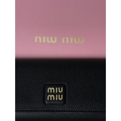 Кошелек Miu Miu женский черный большой Миу Миу