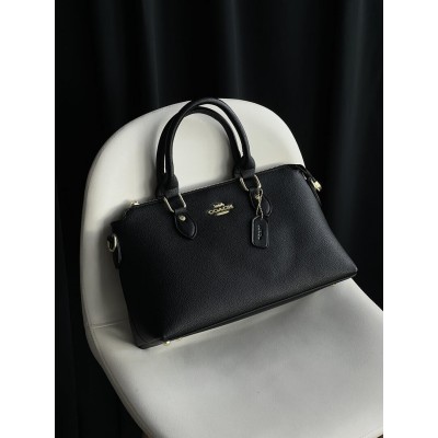 Женская сумка Coach Georgia Satchel Bag через плечо черный классический Коуч Женская сумка Coach Georgia Satchel Bag через плечо черный классический Коуч