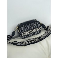 Сумка женская Christian Dior серый текстиль кросс боди Диор