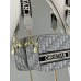 Сумка женская Christian Dior светло- серый текстиль кросс боди Диор