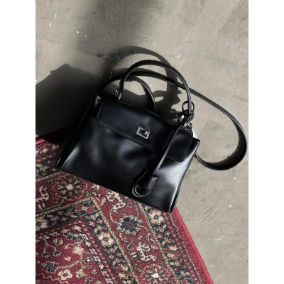 Сумка жіноча Balenciaga Rodeo Large Big - Premium чорний срібло Баленсіага Сумка жіноча Balenciaga Rodeo Large Big - Premium чорний срібло Баленсіага