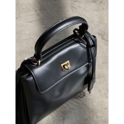 Сумка жіноча Balenciaga Rodeo Medium - Premium чорний золото Баленсіага