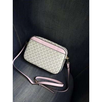 Сумка жіноча Michael Kors Jet Set Large Logo Bag Ivory молочно-рожевий Мішель Корс через плече