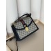 Сумка женская Gucci Ophidia Web Small Top Handle Bag черно-серый через плечо Гуччи