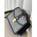 Сумка женская Gucci Ophidia Web Small Top Handle Bag черно-серый через плечо Гуччи