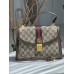 Сумка жіноча Gucci Ophidia Small Top Handle Bag коричнево-сірий через плече Гуччі