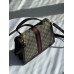 Сумка жіноча Gucci Ophidia Small Top Handle Bag коричнево-сірий через плече Гуччі