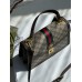 Сумка жіноча Gucci Ophidia Small Top Handle Bag коричнево-сірий через плече Гуччі