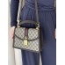Сумка жіноча Gucci Ophidia Small Top Handle Bag коричнево-сірий через плече Гуччі