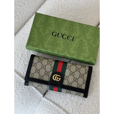 Кошелек женский Gucci визитница черно-серый с коробкой Гуччи Кошелек женский Gucci визитница черно-серый с коробкой Гуччи