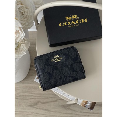 Гаманець жіночий Coach чорний міні Коуч Гаманець жіночий Coach чорний міні Коуч